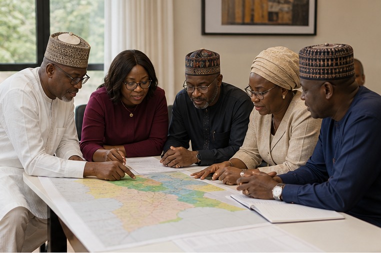 Nigerian public-sector leaders planning a regional programme