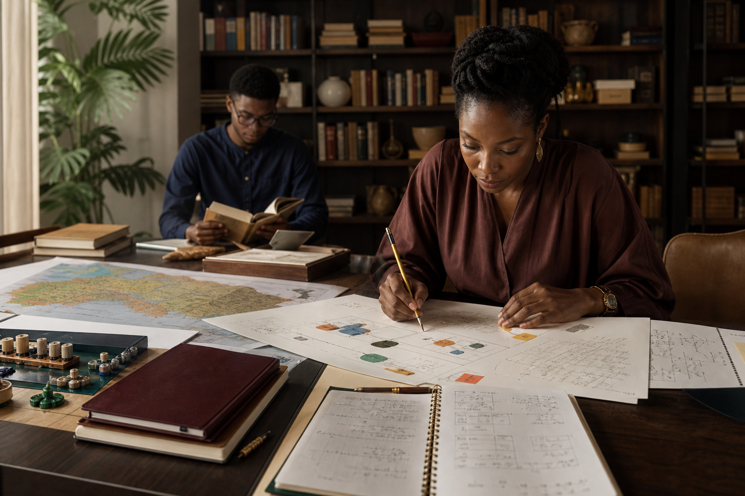 Nigerian students and education leaders in an innovation studio